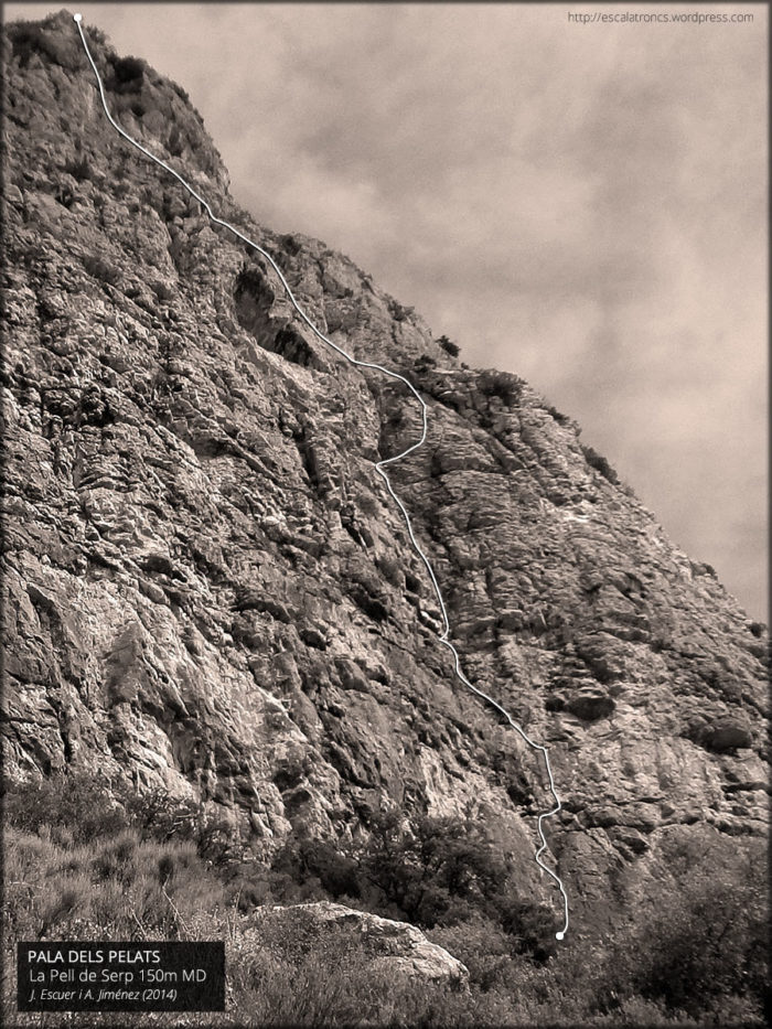 Recorregut de la via La Pell de Serp al Montroig